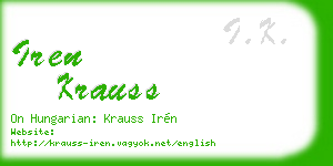 iren krauss business card